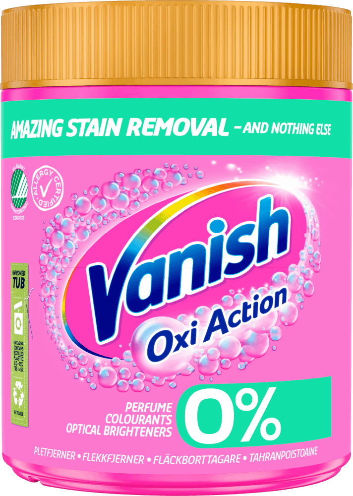 Vanish pink 0% pletfjerner pulver